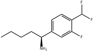(1S)-1-[4-(DIFLUOROMETHYL)-3-FLUOROPHENYL]PENTYLAMINE,1213163-37-1,结构式
