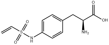 P-ビニルスルホンアミド-(S)-フェニルアラニン 化学構造式
