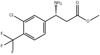 METHYL (3R)-3-AMINO-3-[3-CHLORO-4-(TRIFLUOROMETHYL)PHENYL]PROPANOATE,1213414-76-6,结构式