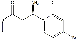 METHYL (3R)-3-AMINO-3-(4-BROMO-2-CHLOROPHENYL)PROPANOATE Structure