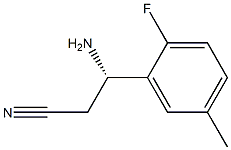 (3S)-3-AMINO-3-(2-FLUORO-5-METHYLPHENYL)PROPANENITRILE 结构式