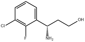 (3S)-3-AMINO-3-(3-CHLORO-2-FLUOROPHENYL)PROPAN-1-OL 结构式