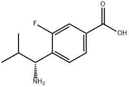 4-((1R)-1-AMINO-2-METHYLPROPYL)-3-FLUOROBENZOIC ACID,1213531-60-2,结构式