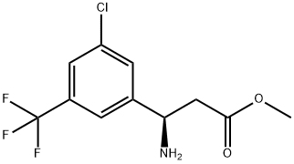 METHYL (3R)-3-AMINO-3-[3-CHLORO-5-(TRIFLUOROMETHYL)PHENYL]PROPANOATE,1213546-09-8,结构式