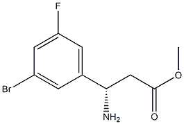 METHYL (3S)-3-AMINO-3-(3-BROMO-5-FLUOROPHENYL)PROPANOATE Structure