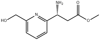 METHYL (3R)-3-AMINO-3-[6-(HYDROXYMETHYL)(2-PYRIDYL)]PROPANOATE Structure