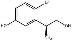 3-((1S)-1-AMINO-2-HYDROXYETHYL)-4-BROMOPHENOL 化学構造式