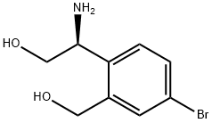 (2S)-2-AMINO-2-[4-BROMO-2-(HYDROXYMETHYL)PHENYL]ETHAN-1-OL 化学構造式