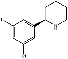 (2R)-2-(5-CHLORO-3-FLUOROPHENYL)PIPERIDINE Structure