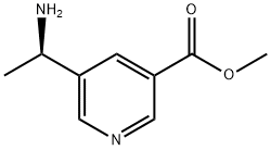 METHYL 5-((1R)-1-AMINOETHYL)PYRIDINE-3-CARBOXYLATE 结构式