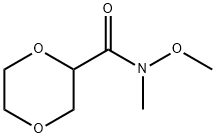 N-methoxy-N-methyl-1,4-dioxane-2-carboxamide 化学構造式