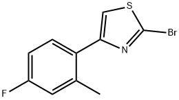 2-Bromo-4-(2-methyl-4-fluorophenyl)thiazole 结构式