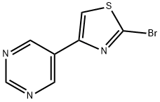 2-Bromo-4-(5-pyrimidyl)thiazole Structure