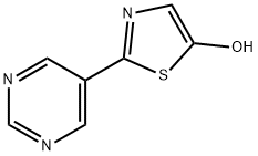 5-Hydroxy-2-(5-pyrimidyl)thiazole Structure
