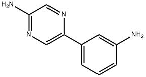 2-Amino-5-(3-aminophenyl)pyrazine,1215074-19-3,结构式
