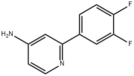 4-Amino-2-(3,4-difluorophenyl)pyridine 结构式