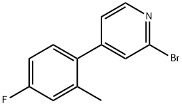 2-Bromo-4-(2-methyl-4-fluorophenyl)pyridine 化学構造式