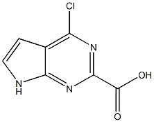 4-chloro-7H-pyrrolo[2,3-d]pyrimidine-2-carboxylic acid 化学構造式