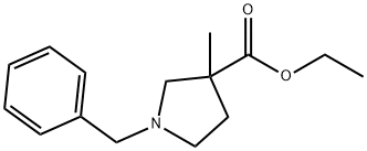 ethyl 1-benzyl-3-methylpyrrolidine-3-carboxylate Struktur