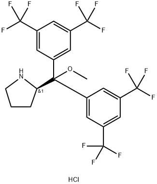 (R)-2-{双[3,5-双(三氟甲基)苯基]甲氧基-甲基}吡咯烷 盐酸盐,1217447-55-6,结构式