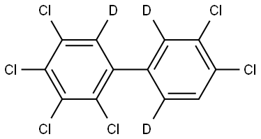 2,3,3',4,4',5-Hexachlorobiphenyl-2',6,6'-d3	 Structure