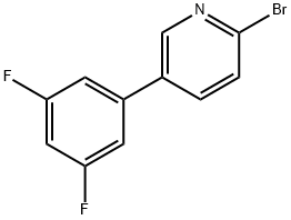 2-Bromo-5-(3,5-difluorophenyl)pyridine 结构式