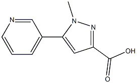 1-methyl-5-(pyridin-3-yl)-1H-pyrazole-3-carboxylic acid, 1225882-19-8, 结构式