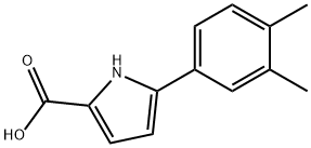5-(3,4-dimethylphenyl)-1H-pyrrole-2-carboxylic acid, 1226212-38-9, 结构式