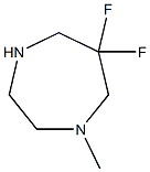 6,6-difluoro-1-methyl-1,4-diazepane, 1227310-88-4, 结构式