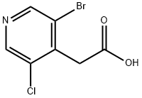 4-Pyridineacetic acid, 3-bromo-5-chloro- 结构式