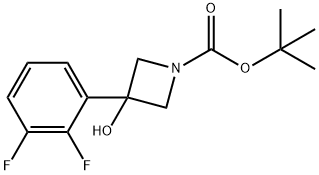 tert-butyl 3-(2,3-difluorophenyl)-3-hydroxyazetidine-1-carboxylate 化学構造式