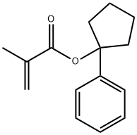 2-Propenoic acid, 2-methyl-, 1-phenylcyclopentyl ester Struktur