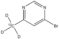 4-Bromo-6-(methyl-13C, d3)pyrimidine Structure