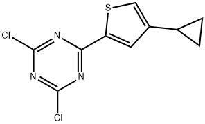 2,4-Dichloro-6-(4-cyclopropyl-2-thienyl)-1,3,5-triazine Structure