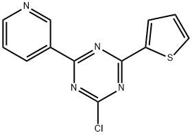 2-Chloro-4-(3-pyridyl)-6-(2-thienyl)-1,3,5-triazine Structure