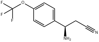 (3R)-3-AMINO-3-[4-(TRIFLUOROMETHOXY)PHENYL]PROPANENITRILE,1228553-28-3,结构式