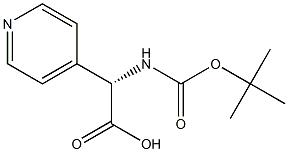 (S)-2-((tert-butoxycarbonyl)amino)-2-(pyridin-4-yl)acetic acid Structure