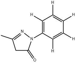 2,4-Dihydro-5-methyl-2-(phenyl-2,3,4,5,6-d5)-3H-pyrazol-3-one, 1228765-67-0, 结构式
