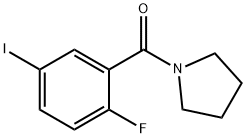 1-[(2-Fluoro-5-iodophenyl)carbonyl]pyrrolidine Structure