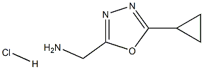 (5-cyclopropyl-1,3,4-oxadiazol-2-yl)methanamine hydrochloride Structure