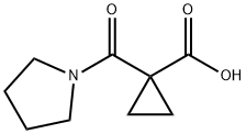 1-(pyrrolidine-1-carbonyl)cyclopropane-1-carboxylic acid Structure