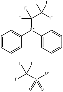 (perfluoroethyl)diphenylsulfonium trifluoromethanesulfonate Structure