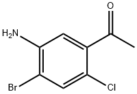 1-(5-Amino-4-bromo-2-chloro-phenyl)-ethanone 结构式