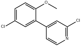 2-Chloro-4-(5-chloro-2-methoxyphenyl)pyridine 结构式