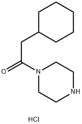 2-环己基-1-(哌嗪-1-基)乙烷-1-酮盐酸,1235439-06-1,结构式