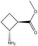 Methyl (1R,2R)-2-aminocyclobutane-1-carboxylate Structure