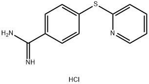 4-(pyridin-2-ylsulfanyl)benzene-1-carboximidamide hydrochloride Structure