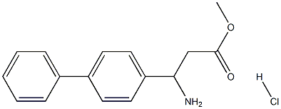 METHYL 3-AMINO-3-(4-PHENYLPHENYL)PROPANOATE HCl 结构式