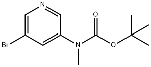 tert-butyl 5-bromopyridin-3-ylmethylcarbamate 化学構造式