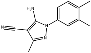 5-Amino-1-(3,4-dimethylphenyl)-3-methyl-1H-pyrazole-4-carbonitrile 结构式